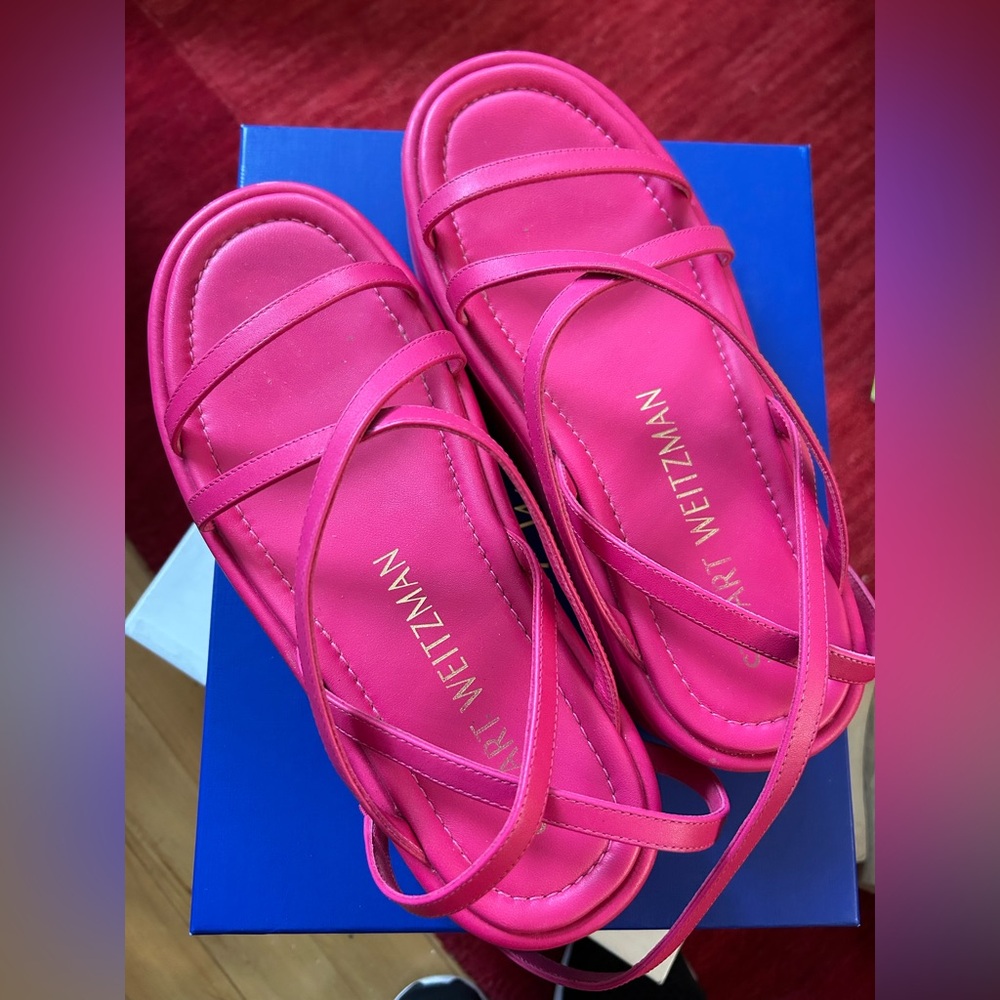 Stuart Weitzman Pink Platform Sandals